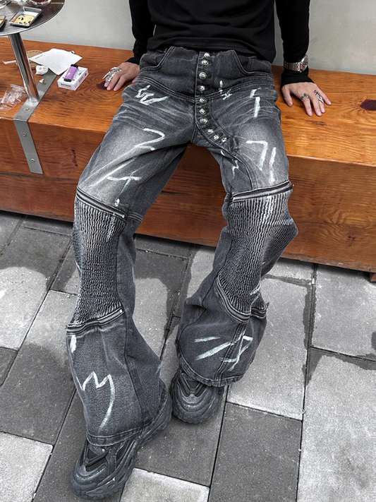 ペイントストリートデニムパンツ bt2199