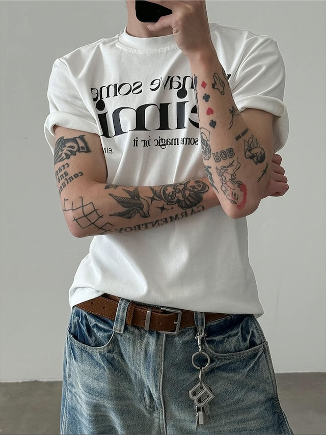 コリアンロゴハイネックTシャツ bt2041