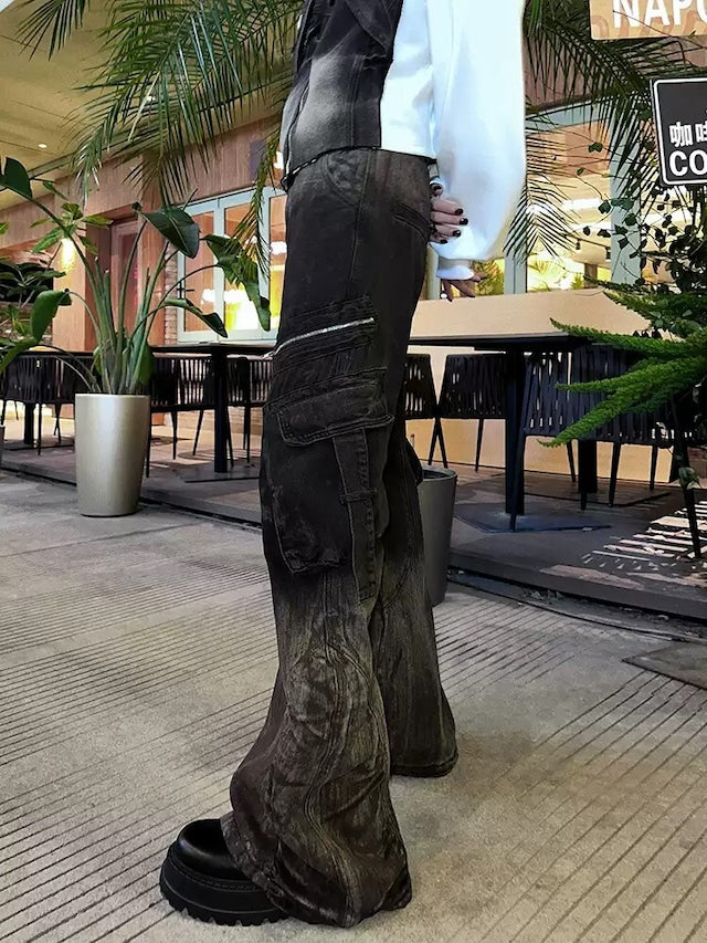 グラデーションフレアデニムパンツ bt1959