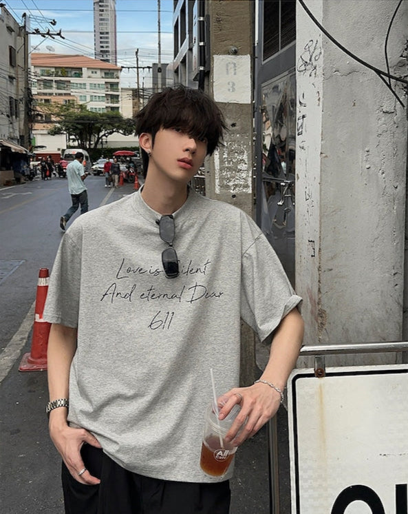 ロゴデザインコリアンカットソー bt2029