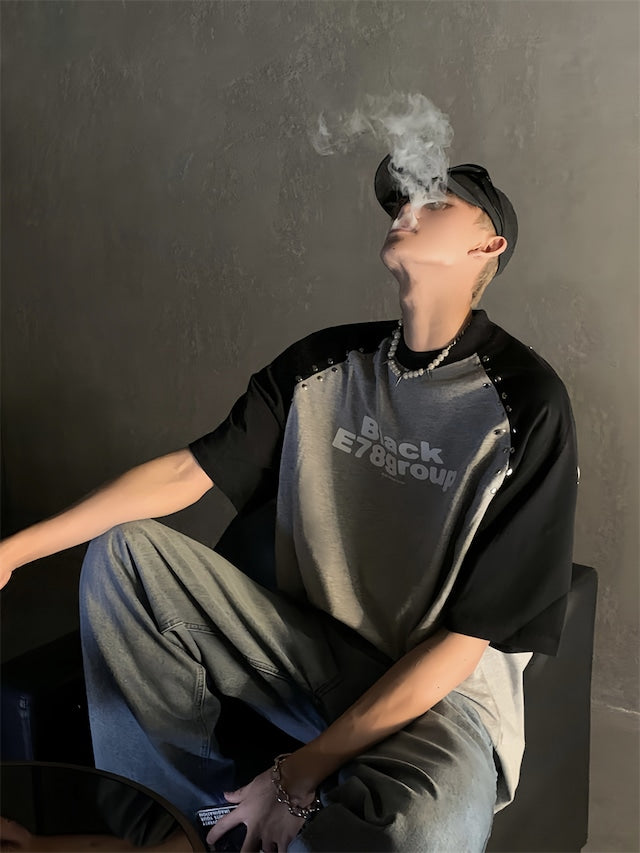 スタッズバイカラーTシャツ bt1673