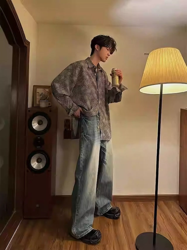 ヴィンテージドレープデニムパンツ bt2072