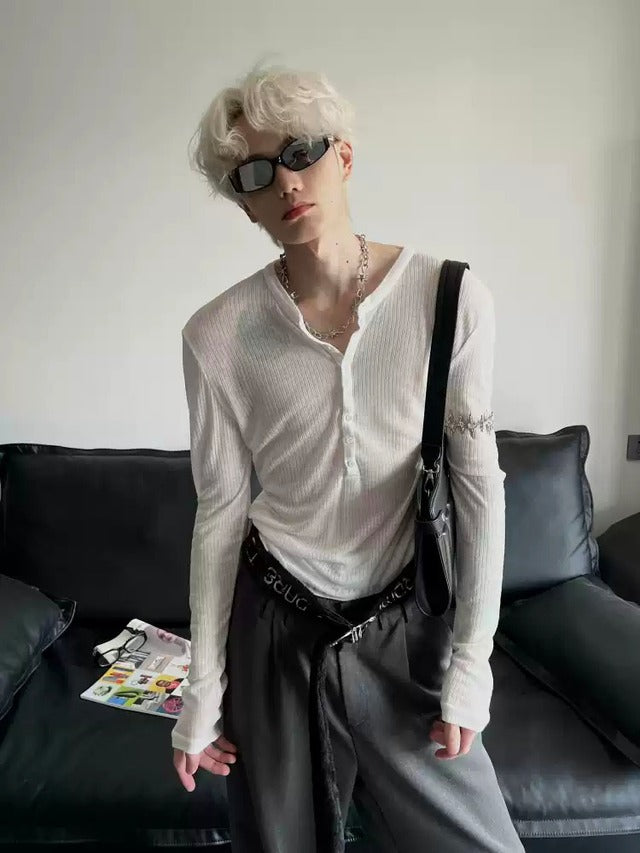 シースルーフィットカーディガン bt2121