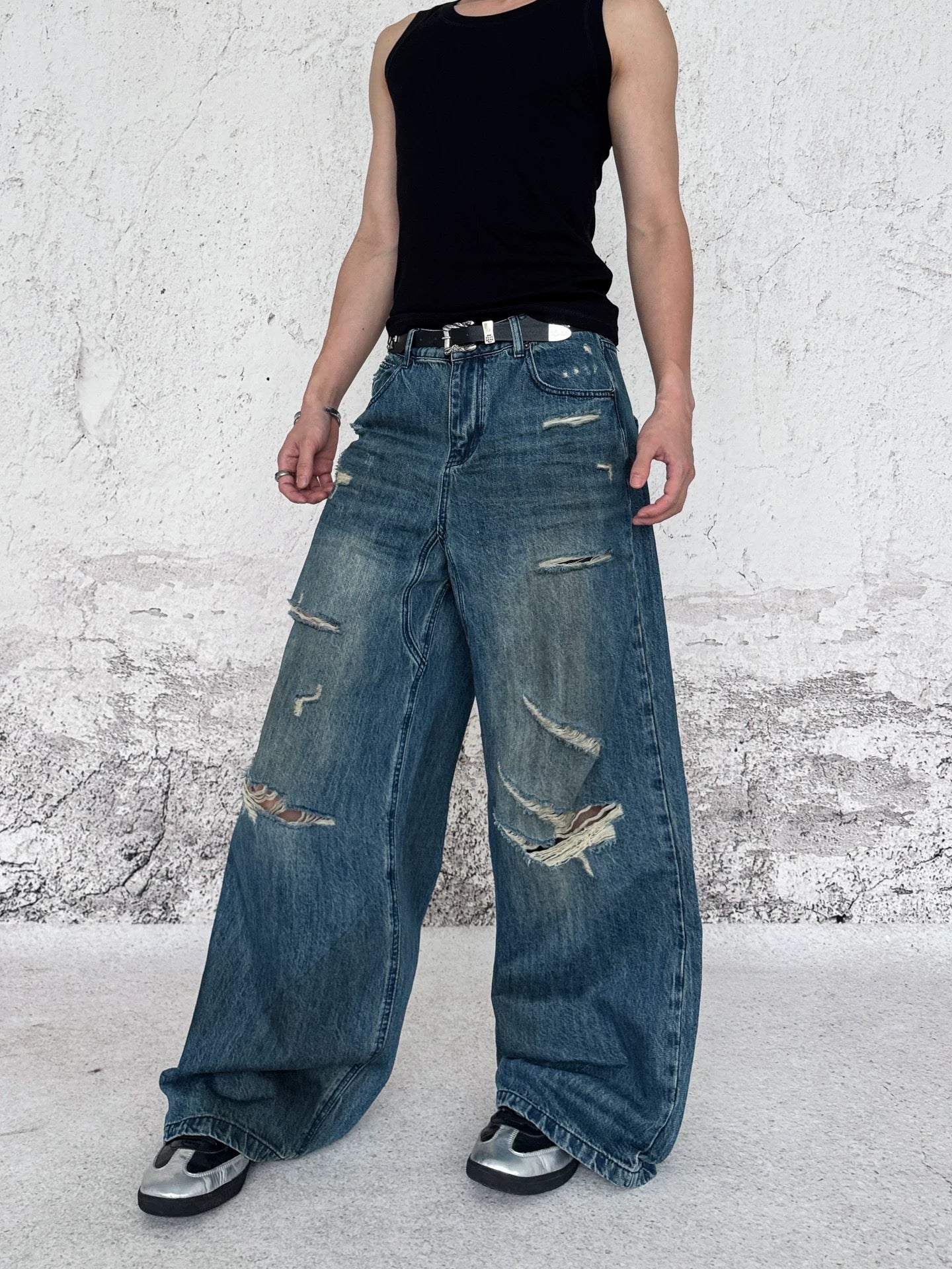 ダメージビンテージデニムパンツ bt2170