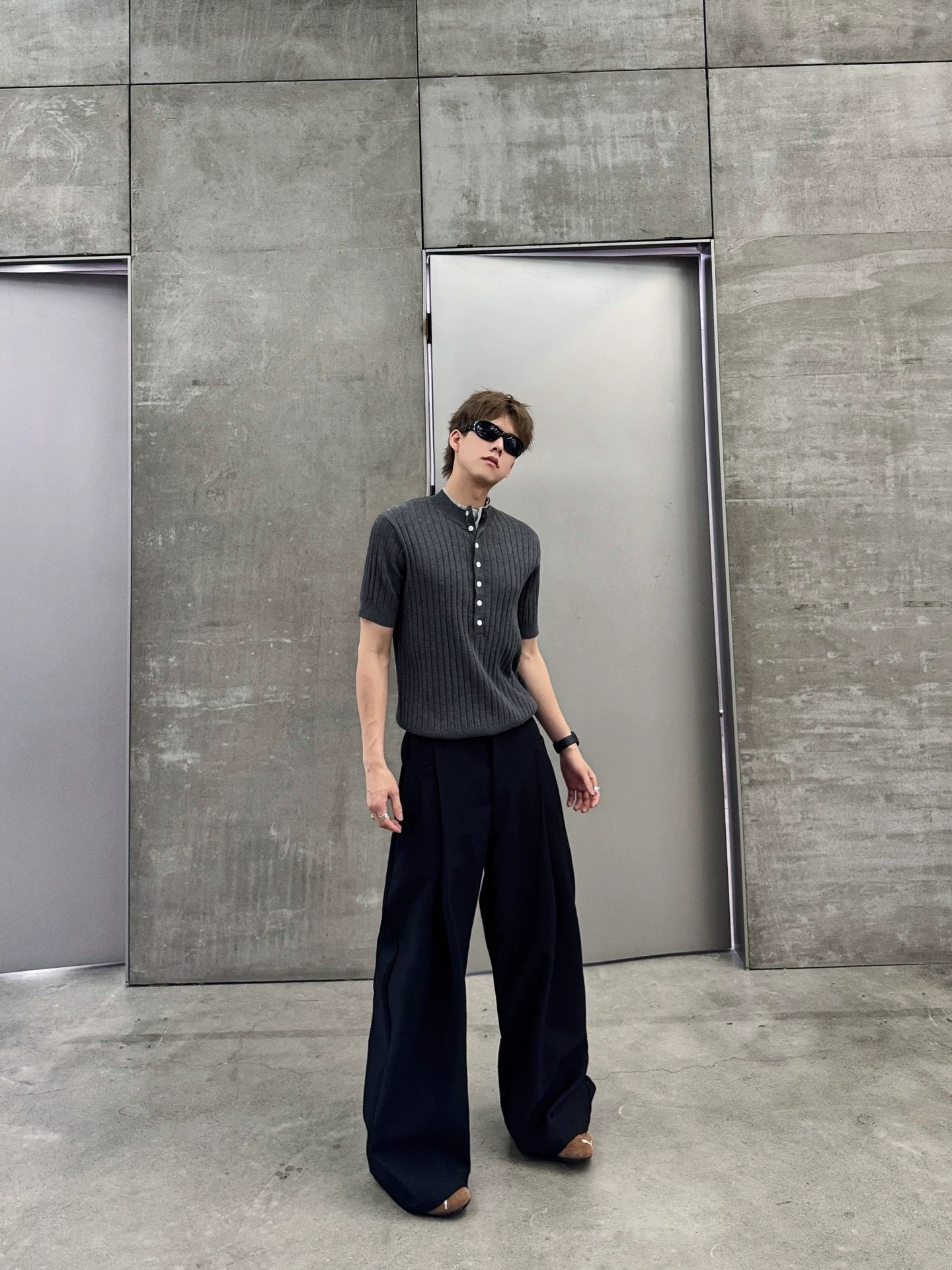 ハイネックリブニットトップス bt2171