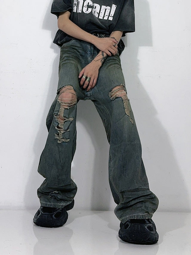 ダメージストリートデニムパンツ bt1648