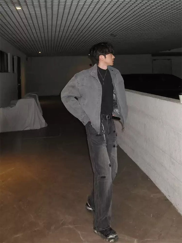 マイクロフレアダメージデニムパンツ bt1946