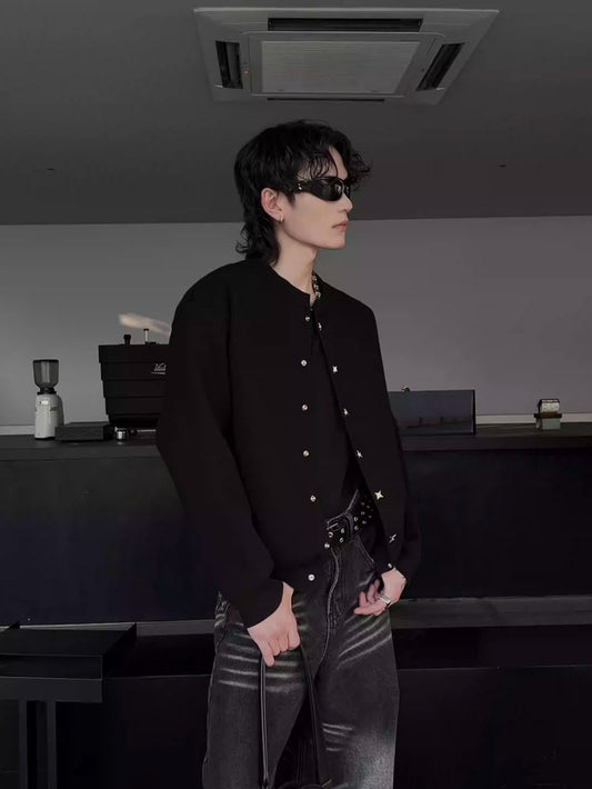 ノーカラーシンプルブラックジャケット bt2191