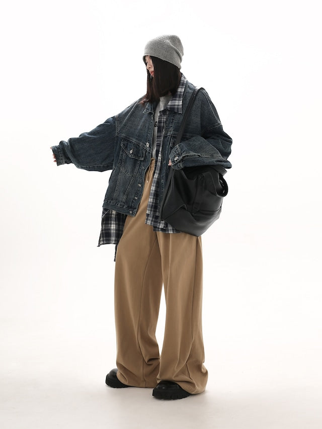 チェックデニムストリートジャケット bt2014