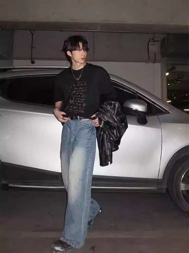 ヴィンテージドレープデニムパンツ bt2072