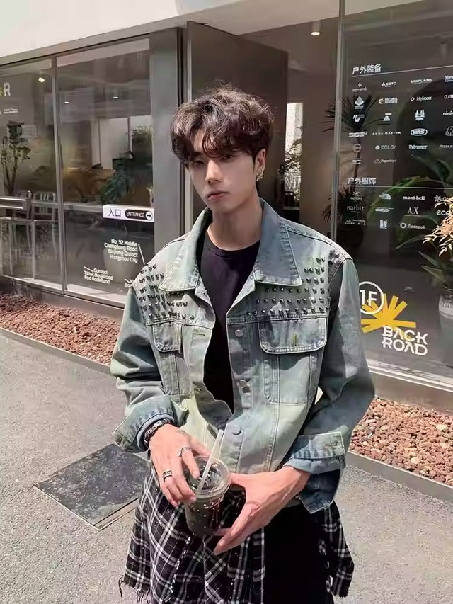 スタッズデザインデニムジャケット bt2174