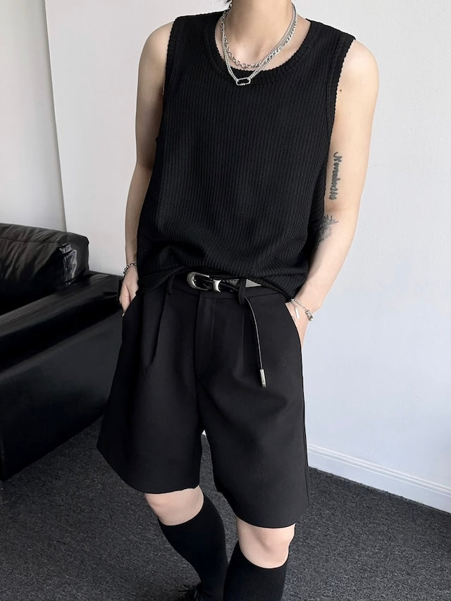 コリアンモノトーンノースリーブトップス bt1541