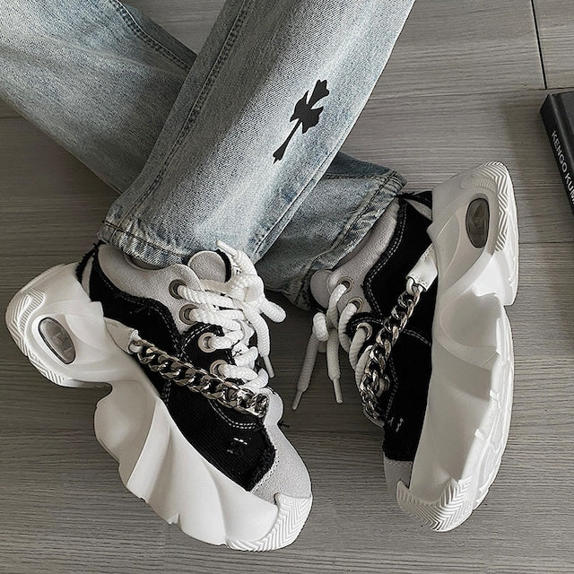 厚底デニムチェーンスニーカー bt1561