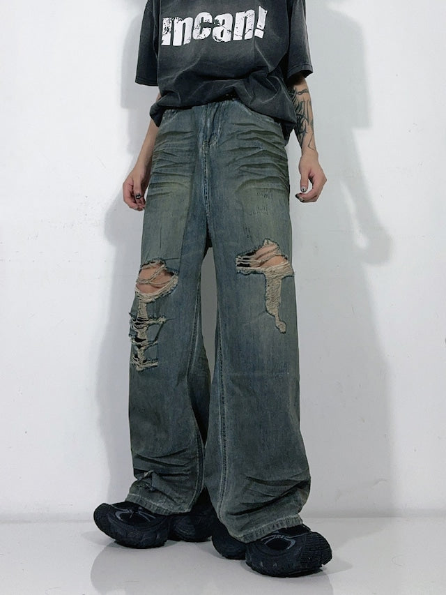 ダメージストリートデニムパンツ bt1648