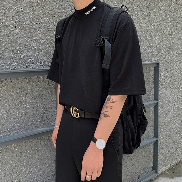 ハイネックロゴトップス bt0138