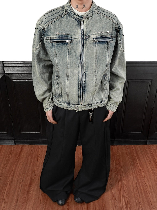 シャインデニムコリアンジャケット bt2034