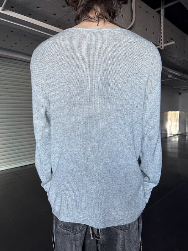 ルーズネックコリアンニットトップス bt2216