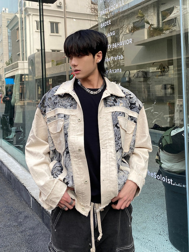 フラワーダメージデニムジャケット bt1403