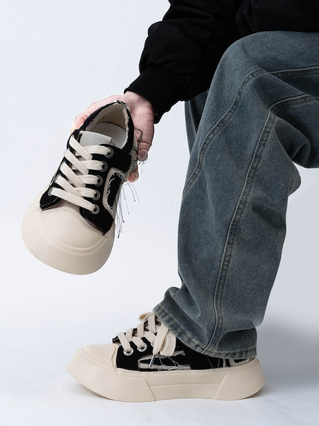ダメージ厚底スニーカー bt2056
