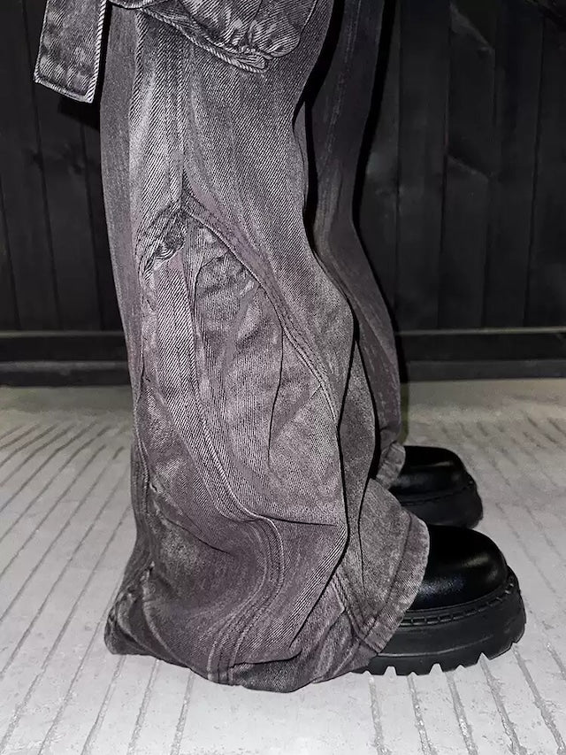 グラデーションフレアデニムパンツ bt1959