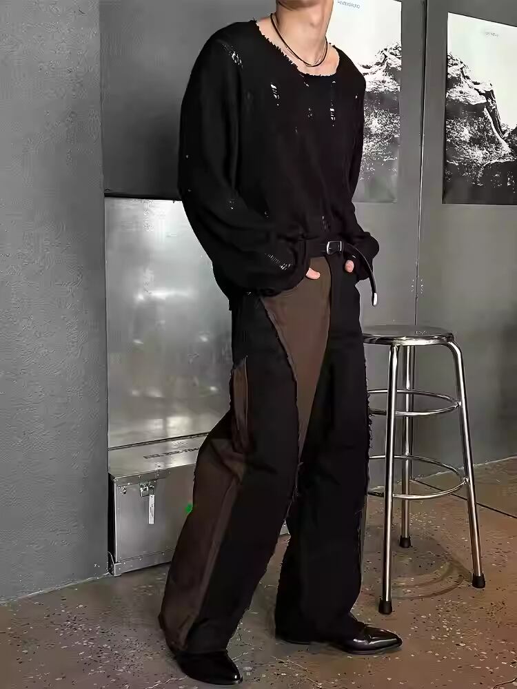 ダメージルーズニットトップス bt2181