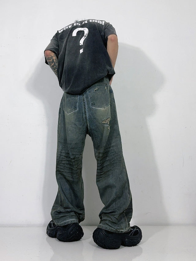 ダメージストリートデニムパンツ bt1648