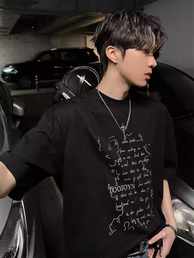 ニュアンスロゴデザインTシャツ bt2073