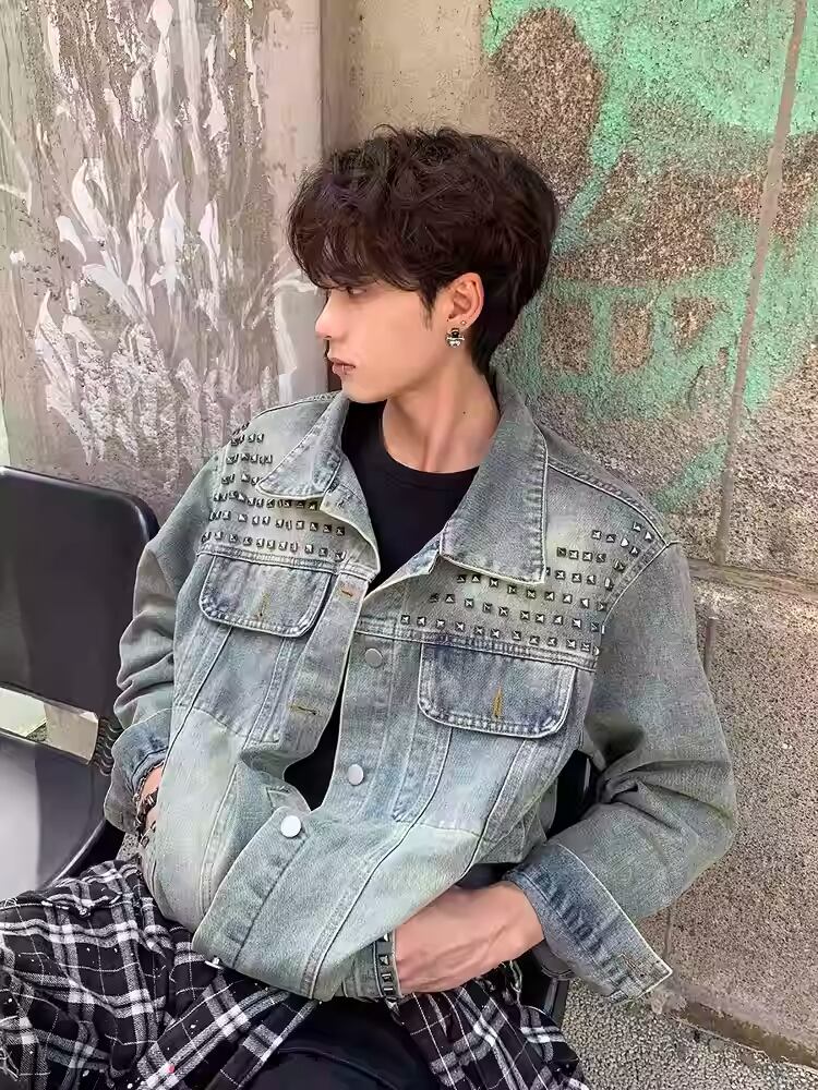 スタッズデザインデニムジャケット bt2174