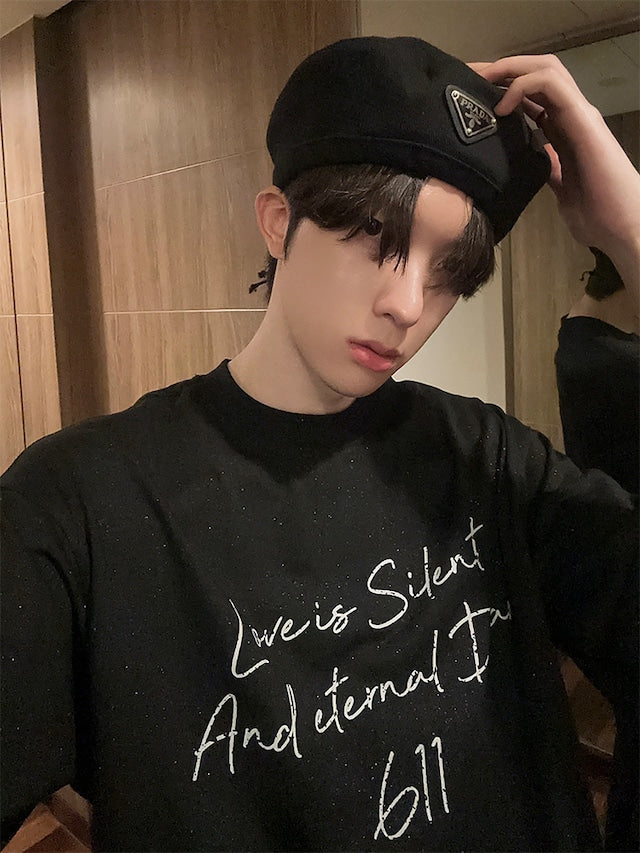 ロゴデザインコリアンカットソー bt2029