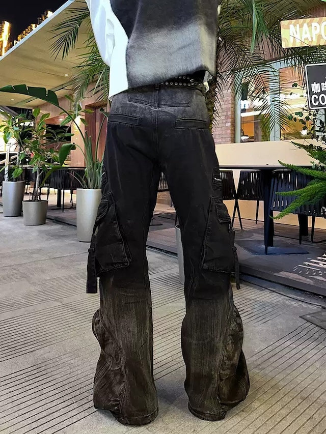 グラデーションフレアデニムパンツ bt1959