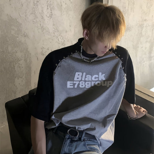 スタッズバイカラーTシャツ bt1673