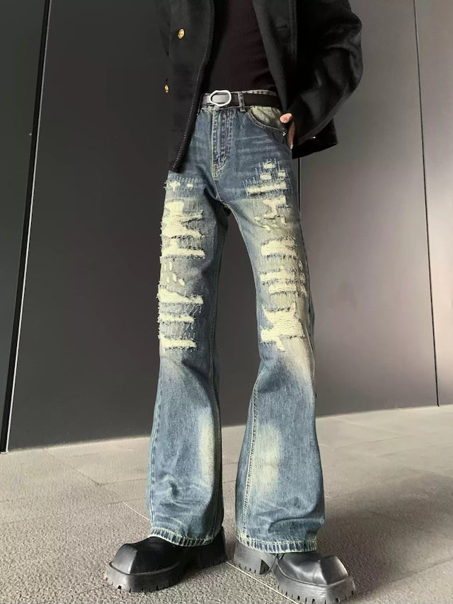 ウォッシュドダメージデニムパンツ bt1940