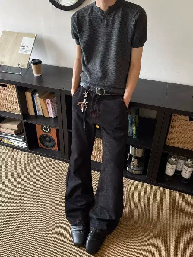 コリアンドレープデニムパンツ bt2138