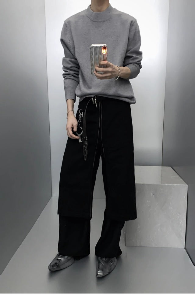 ハイネックドレープニットトップス bt1779