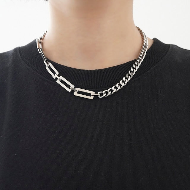 スクエアデザインチェーンネックレス bt0428