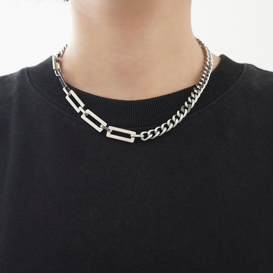 スクエアデザインチェーンネックレス bt0428