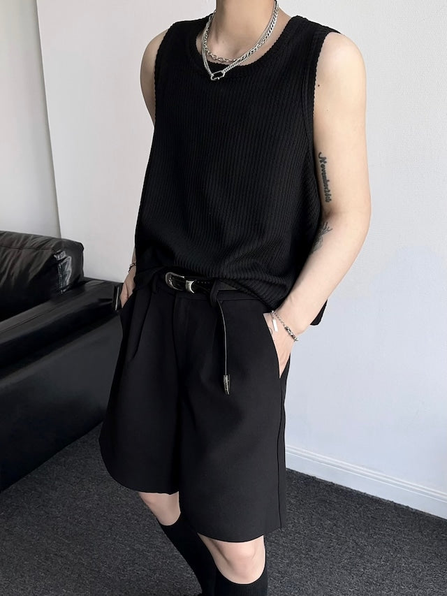 コリアンモノトーンノースリーブトップス bt1541