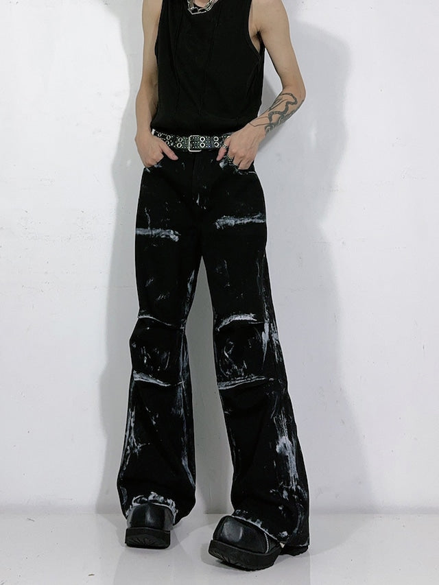 レトロダメージストリートデニムパンツ bt1855