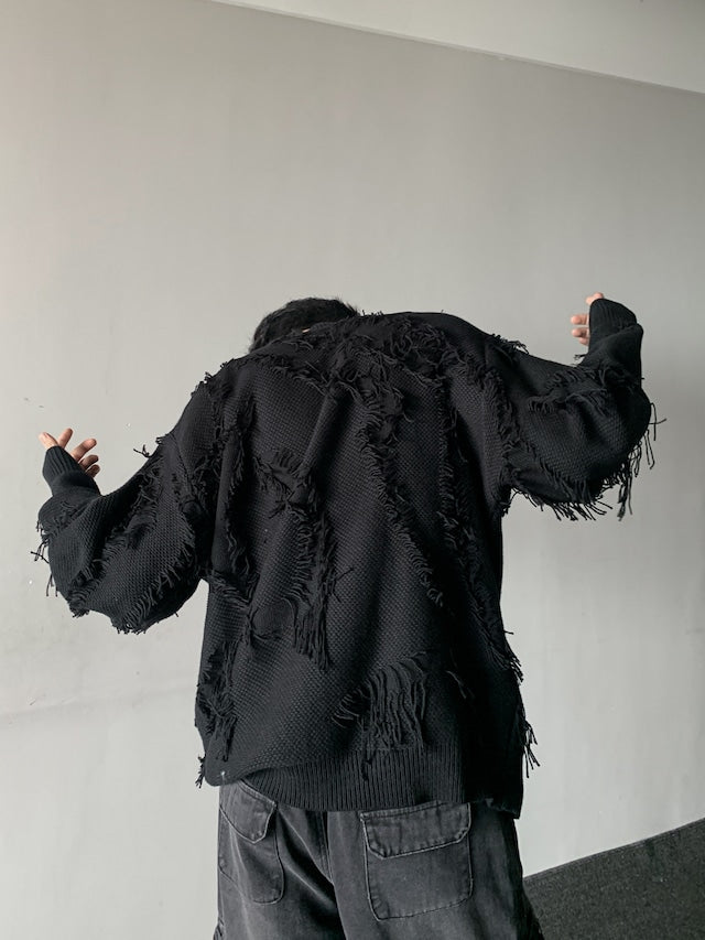 タッセルストリートニットトップス bt2002