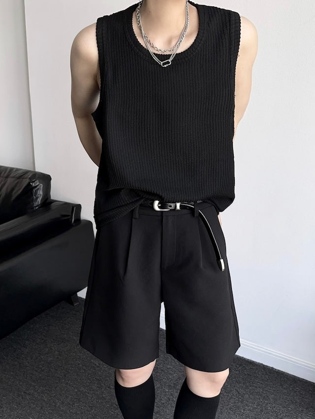 コリアンモノトーンノースリーブトップス bt1541