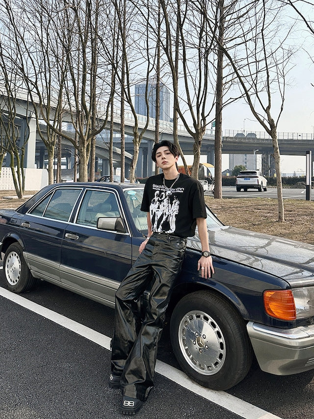 ストリートデザインハイネックコリアンTシャツ bt2058