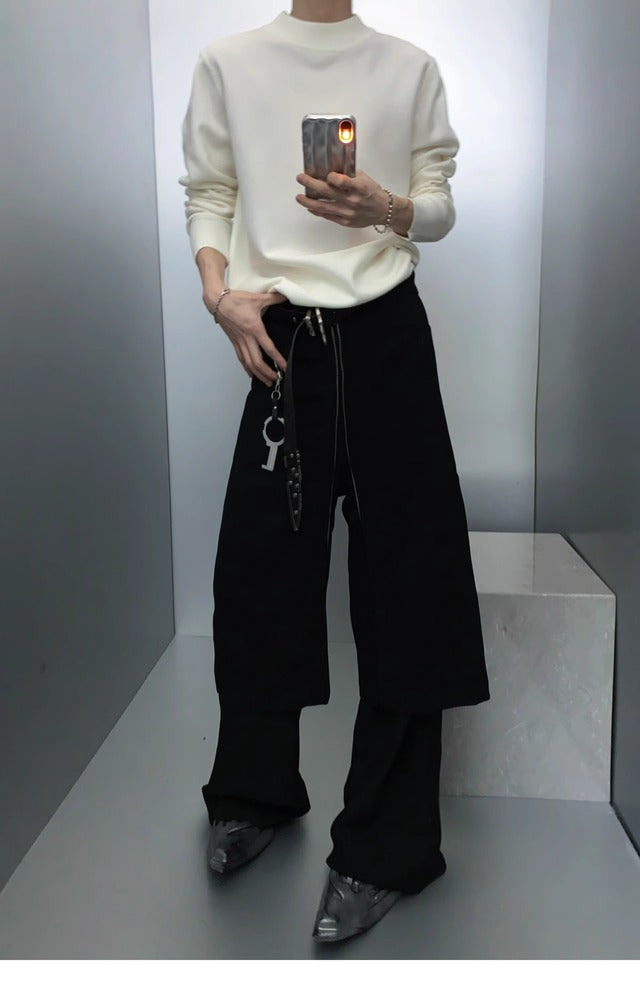 ハイネックドレープニットトップス bt1779