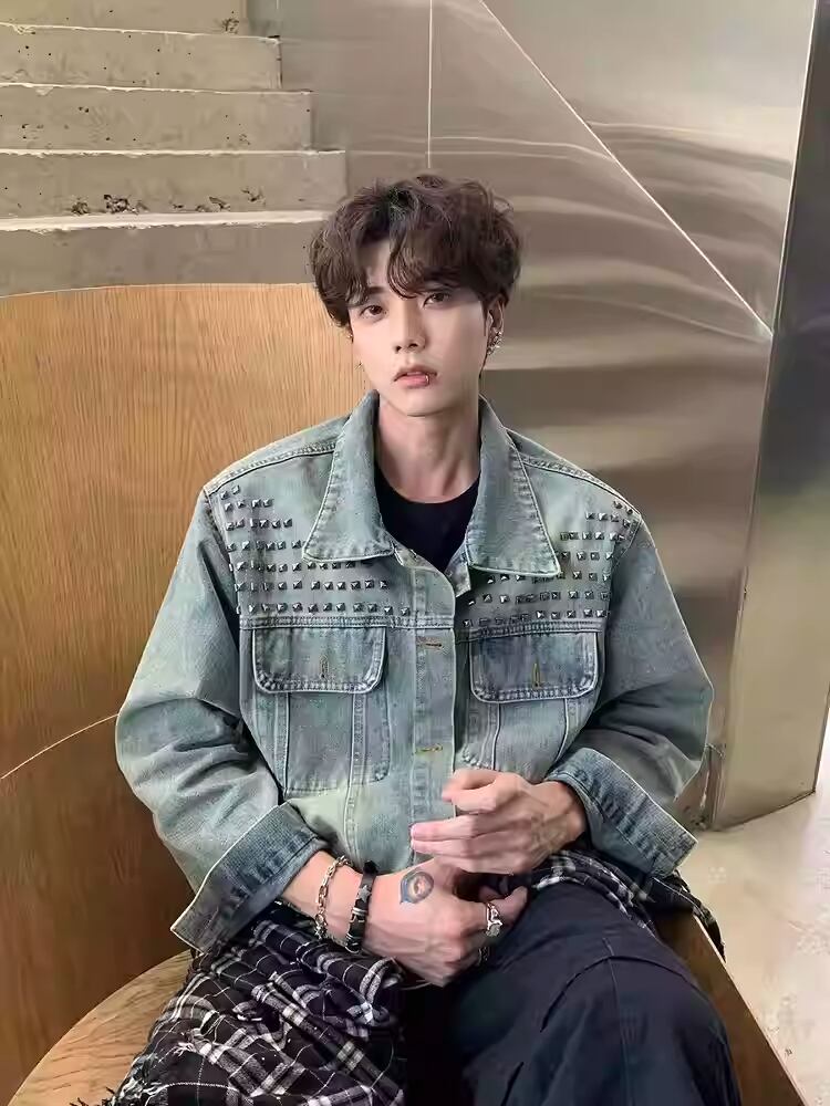 スタッズデザインデニムジャケット bt2174