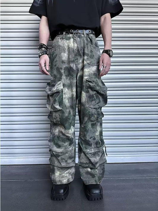 コリアンストリートカモフラージュパンツ bt2093