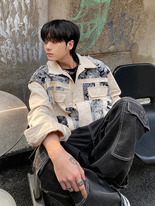 フラワーダメージデニムジャケット bt1403