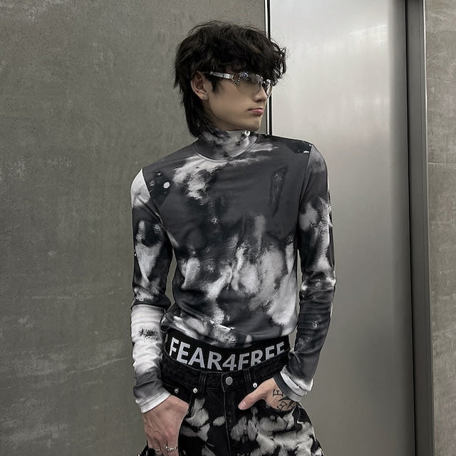 タイダイハイネックカットソー bt1876