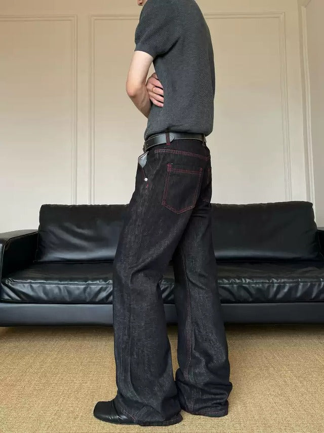 コリアンドレープデニムパンツ bt2138