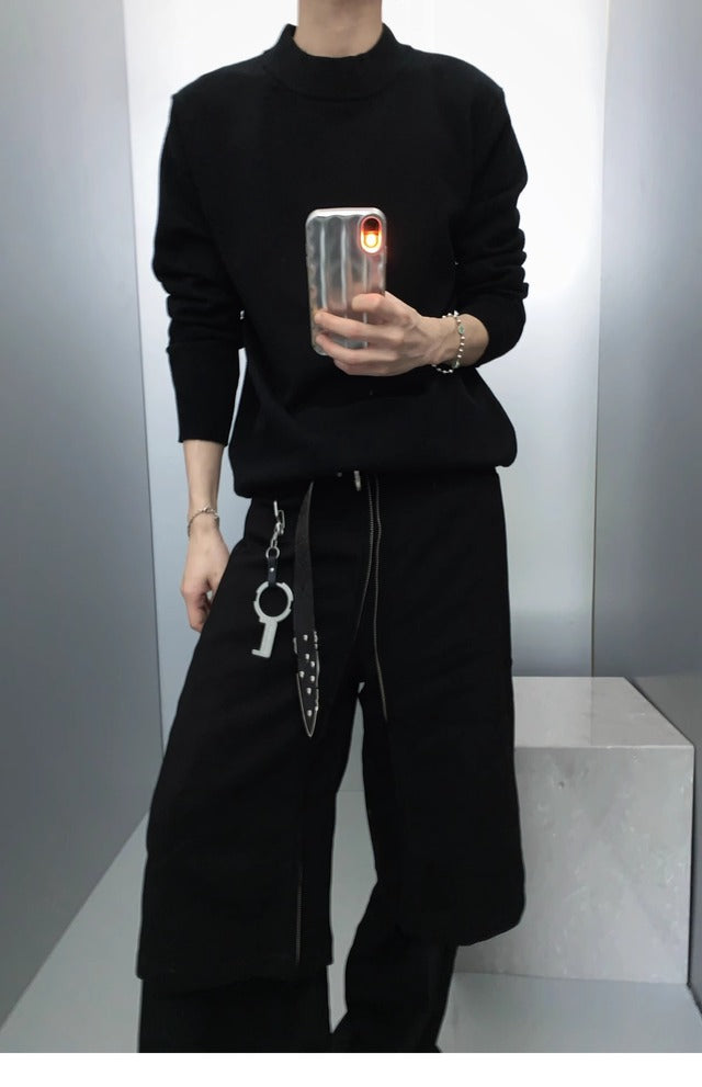 ハイネックドレープニットトップス bt1779