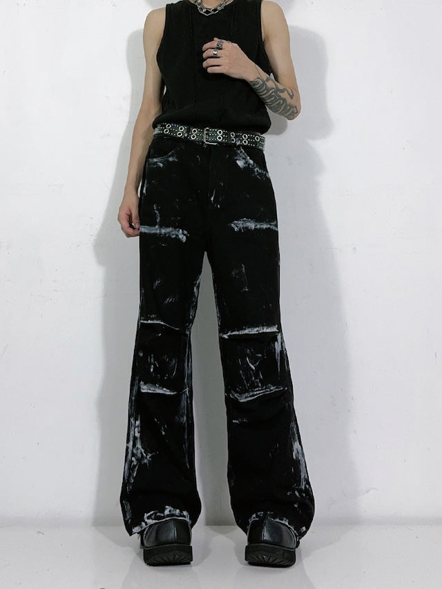 レトロダメージストリートデニムパンツ bt1855