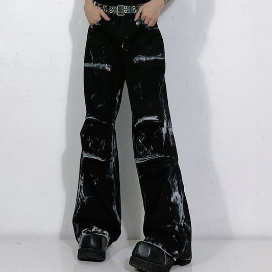 レトロダメージストリートデニムパンツ bt1855